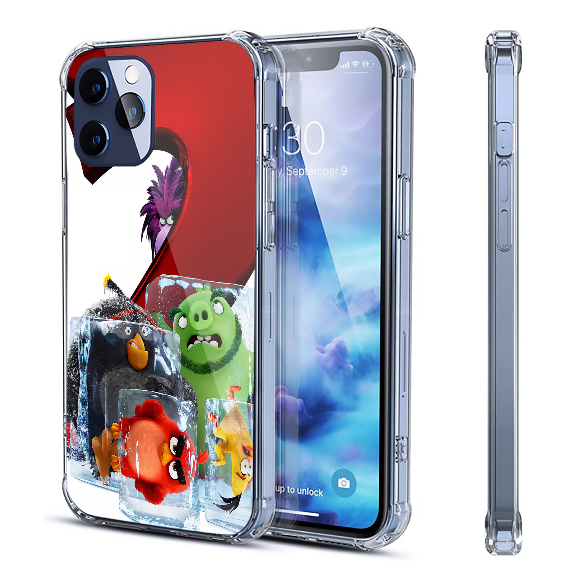 （画像用） Angry Birds アングリーバード 【iPhone 12シリーズ対応】透明スマホケース（クリアソフトケース）